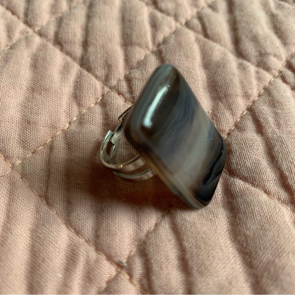 CREATION - Brown white Glass Ring - OZ - Picture 2 of 13